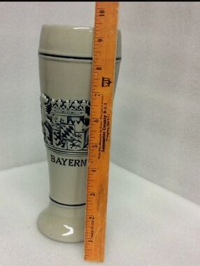 Bayern Ceramic Beer Stein Mug in Cream and Navy